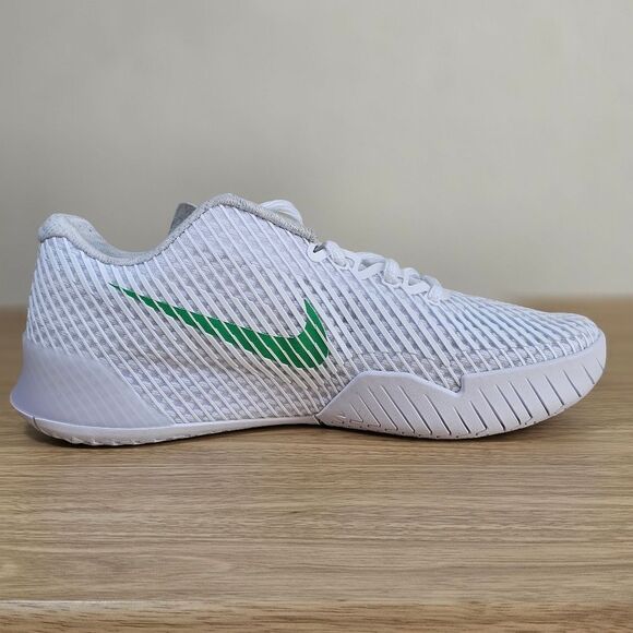 Nike Court Air Zoom Vapor 11 HC White Kelly Green Men\'s 7.5 Tennis LE DR6965-102 main image 16